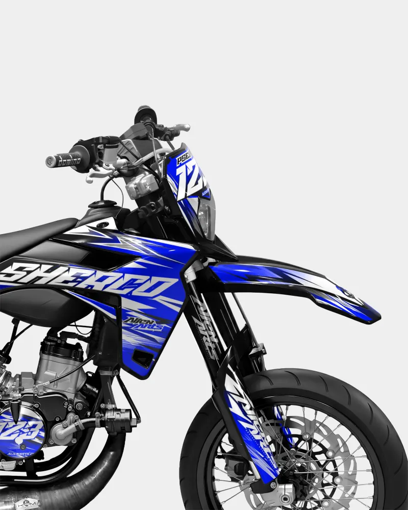 AUROPE - SHERCO 50cc decoratieset - Donkerblauw