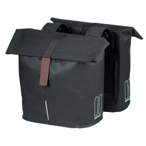 Basil City Dubbele Packtas 28-32l zwart