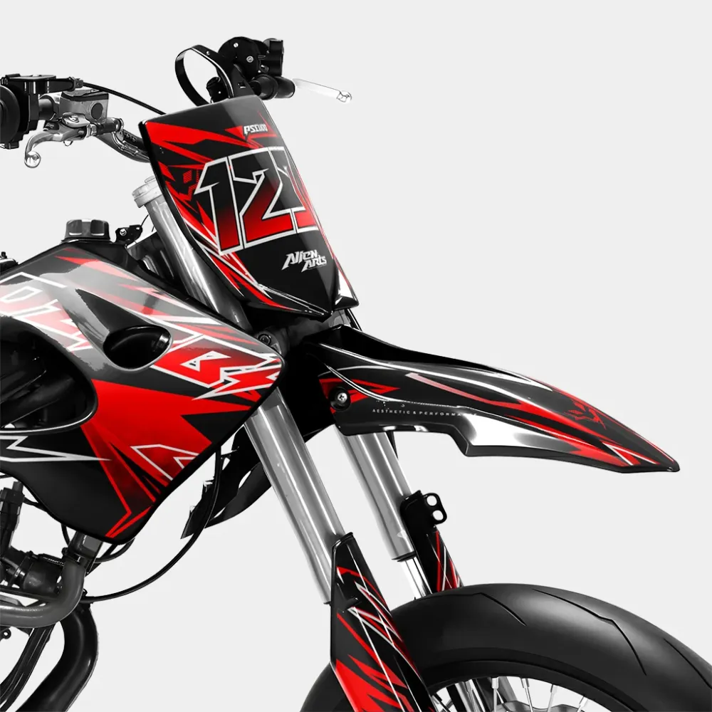 BRUME - Decoratieset DERBI 50cc - Rood
