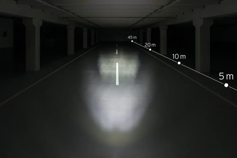 Busch + Müller Lumotec Upp N voorlicht zwart/transparant