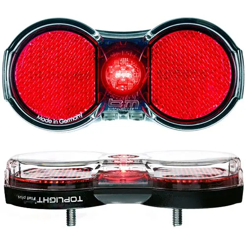 Busch + Müller Toplight Flat plus Dynamo achterlicht zwart/rood