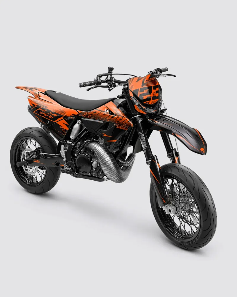 CARBX - Semi-personaliserbare Supermotard-decoratieset - Oranje