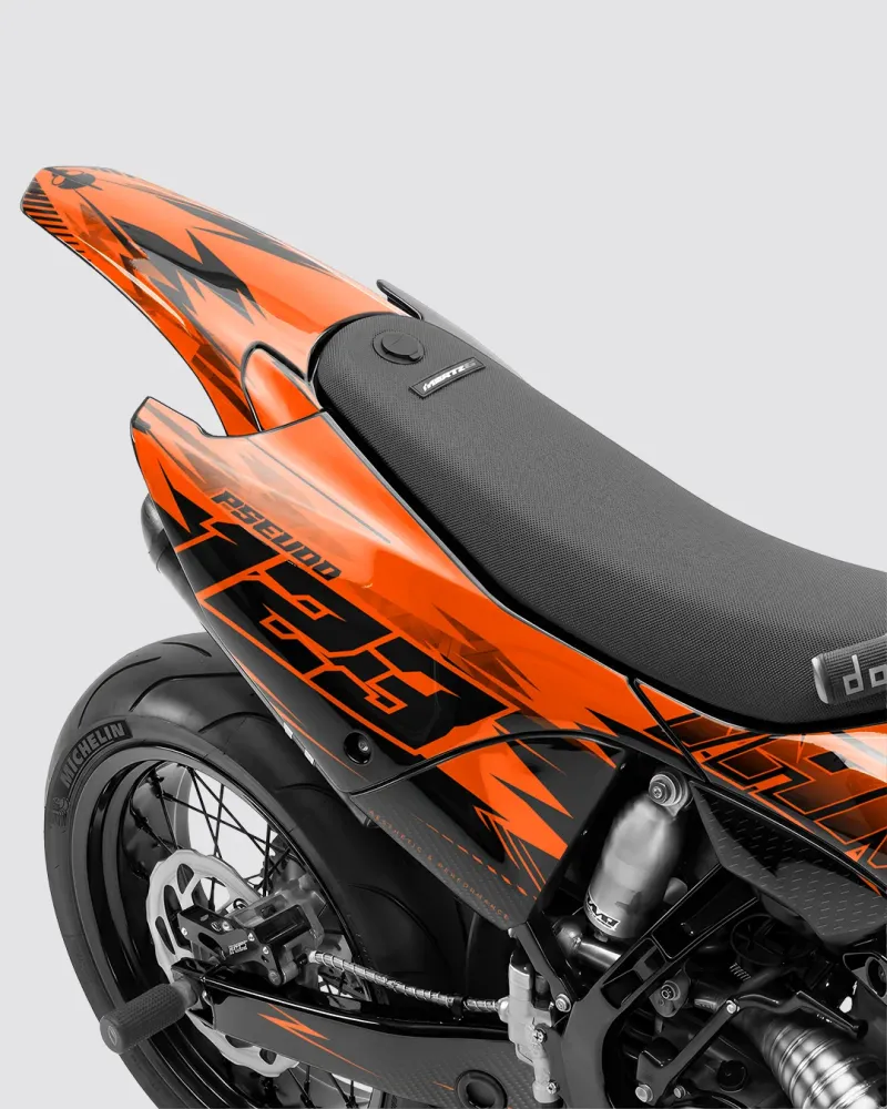 CARBX - Semi-personaliserbare Supermotard-decoratieset - Oranje