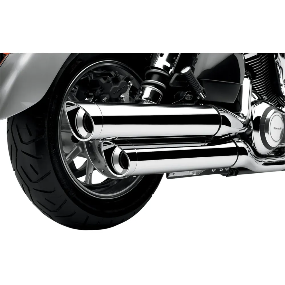 Cobra 4" Geschulpte punt Chroom Slip-On Geluiddempers voor Kawasaki