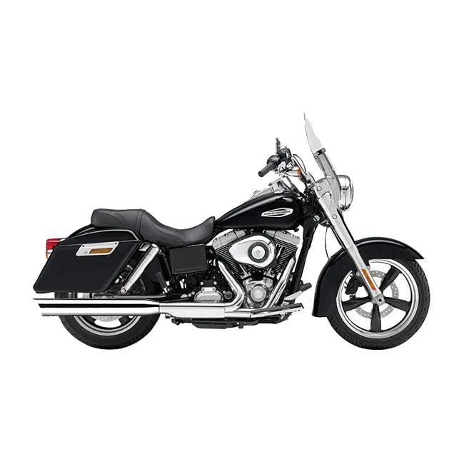 Cobra Geschulpte tip 4" Switchback Chrome Slip-On Muffler voor Harley