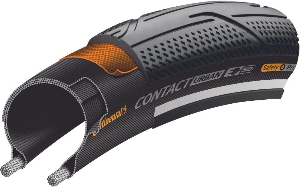Continental Contact Urban Draadband 35-622 | 28x1 3/8x1 5/8" Reflex E-50 S.Pro zwart