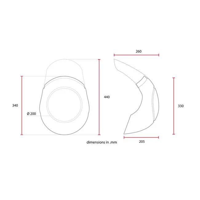 C-Racer Universeel Café Racer Masker Nr. 1