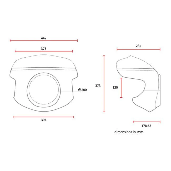 C-Racer Universeel Café Racer Masker Nr. 7.1