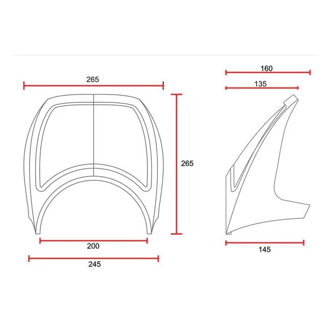 C-Racer Universeel Café Racer Voormasker Nr. 10