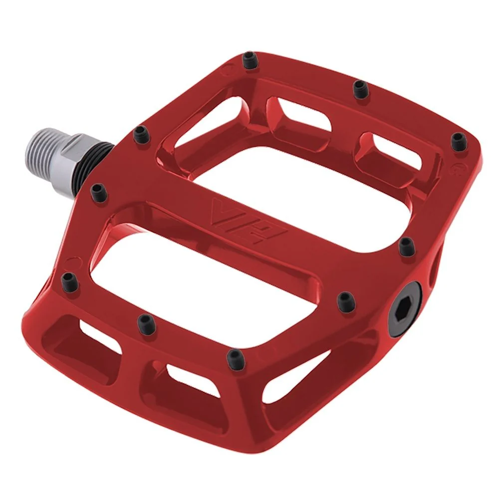DMR V12 platformpedalen rood