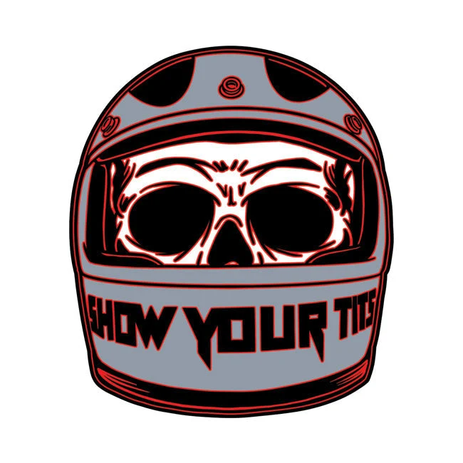 Down-N-Out Laat je helm zien sticker