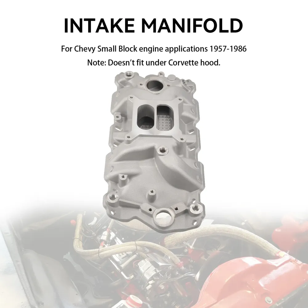 Dual Plane Inlaatspruitstuk geschikt voor Chevy Small Block 305 327 350 400 57-86 High Rise