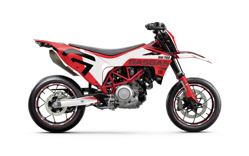 GASGAS SM 700 GRAPHICS - "Torque" (Wit/Rood)