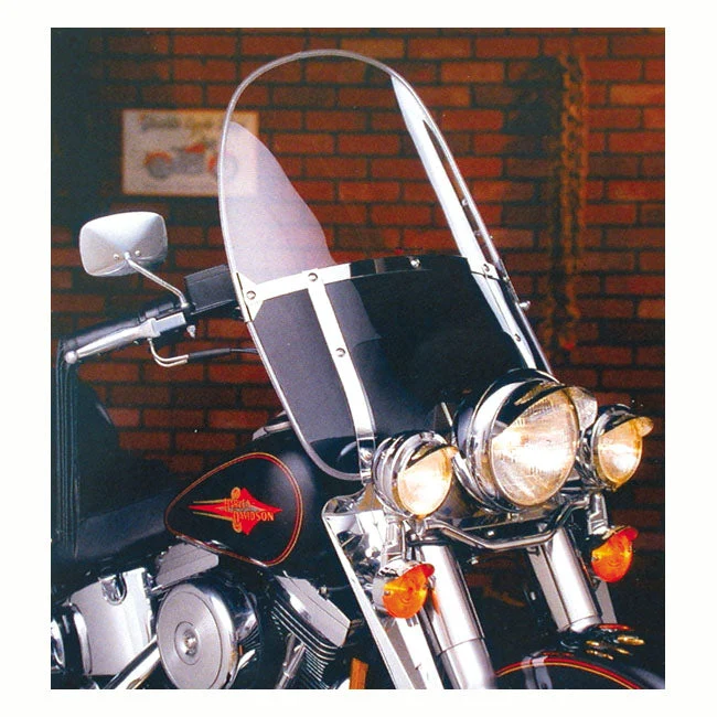 NC Gepareld zwaar windscherm zwart FL 49-59; FL Softail 87-17; FXWG 80-83; FXDWG 93-05