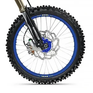 HAAN WHEELS Compleet voorwiel 19x1,40x36T blauwe velg/blauwe naaf/zilver spaken/zilver spaaknippels