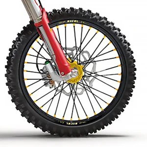 HAAN WHEELS Compleet Voorwiel 21x1,60x36T Zwarte Velg/Gouden Naaf/Zwarte Spaken/Gouden Spaaknippels