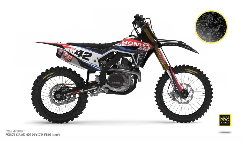Honda GRAPHICS - "Siguiente" (Forged Carbon/Rood)