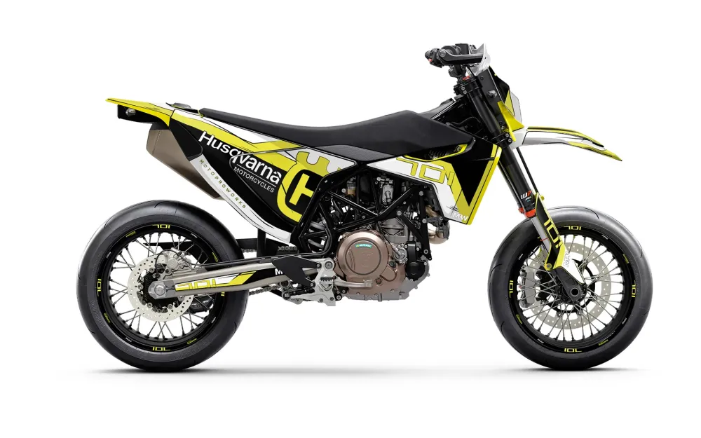 Husqvarna 701 Enduro GRAPHICS - "Celltrace" (Zwart/Geel)