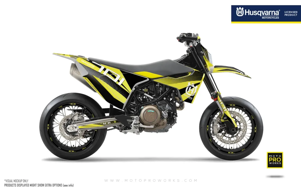 Husqvarna 701 Enduro Graphics - "Featherlight" (Geel)