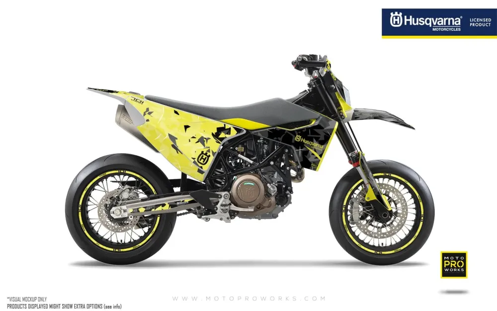 Husqvarna 701 Enduro Graphics - "Flake" (Geel/Zwart)