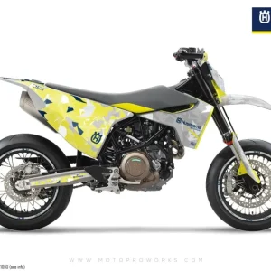 Husqvarna 701 Enduro Graphics - "Flake" (Grijs/Geel)