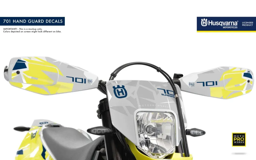 Husqvarna 701 Enduro Graphics - "Flake" (Grijs/Geel)