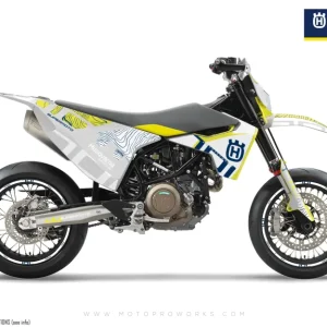 Husqvarna 701 Enduro Graphics - "Monarch" (Wit/Patroon)