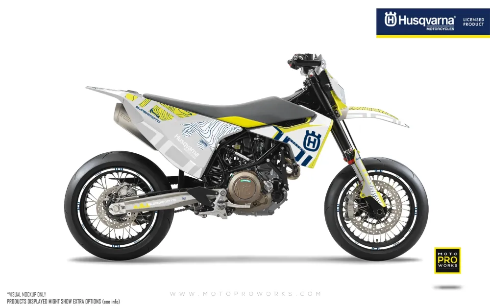 Husqvarna 701 Enduro Graphics - "Monarch" (Wit/Patroon)