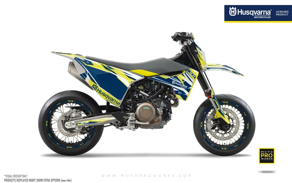 Husqvarna 701 Enduro Graphics - "Ripple" (Blauw)