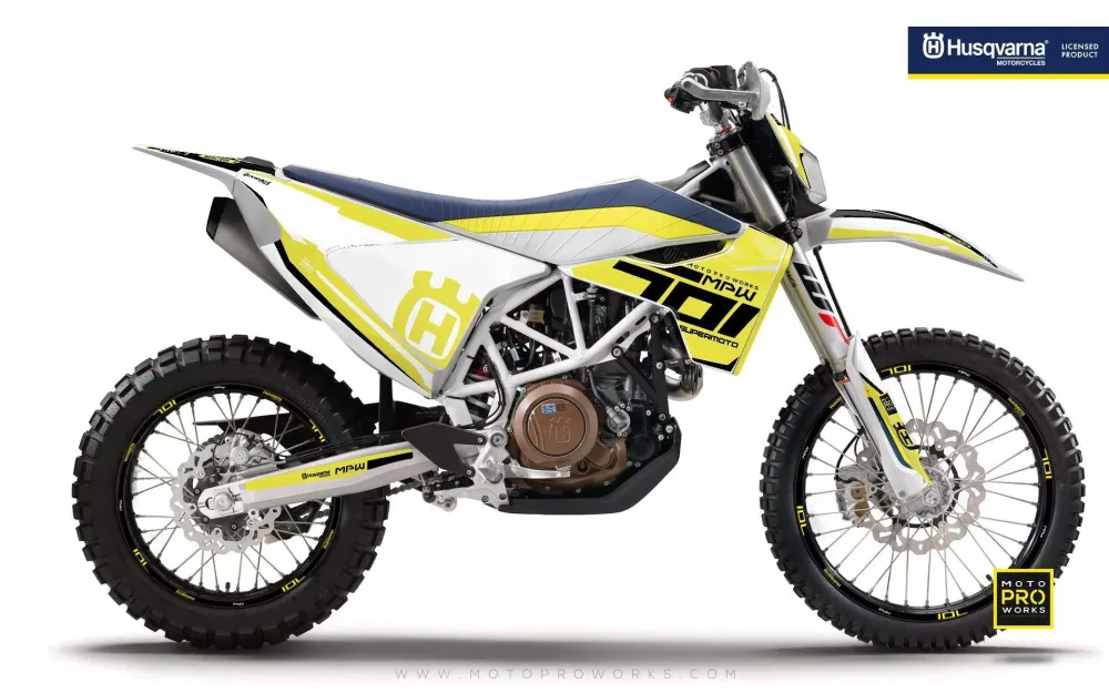Husqvarna 701 Enduro Graphics - "SEVENOHONE" (Geel)