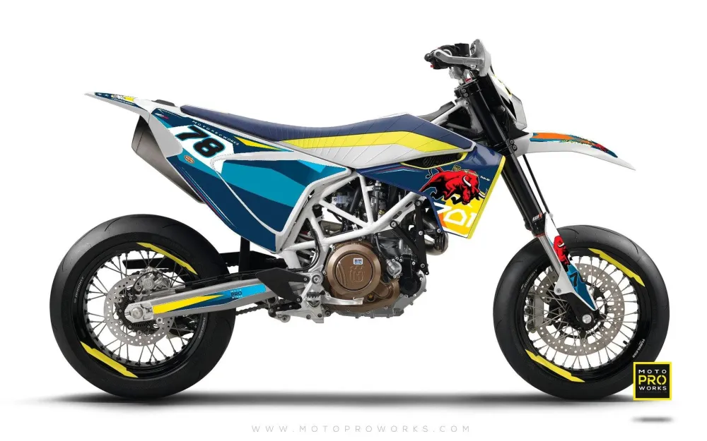 Husqvarna 701 Enduro Graphics - "TORO" (blauw)