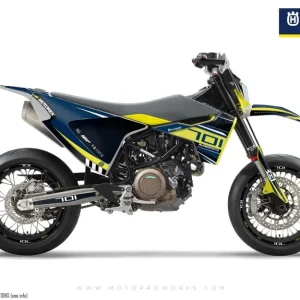 Husqvarna 701 Enduro Graphics - "Vortex" (Blauw/Geel)