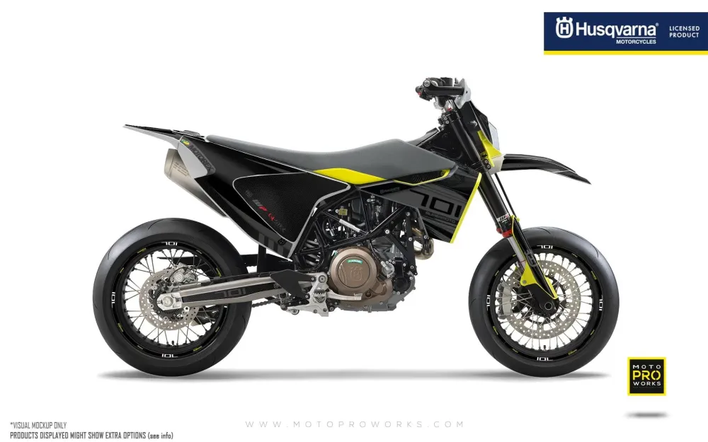 Husqvarna 701 Enduro Graphics - "Vortex" (Zwart)