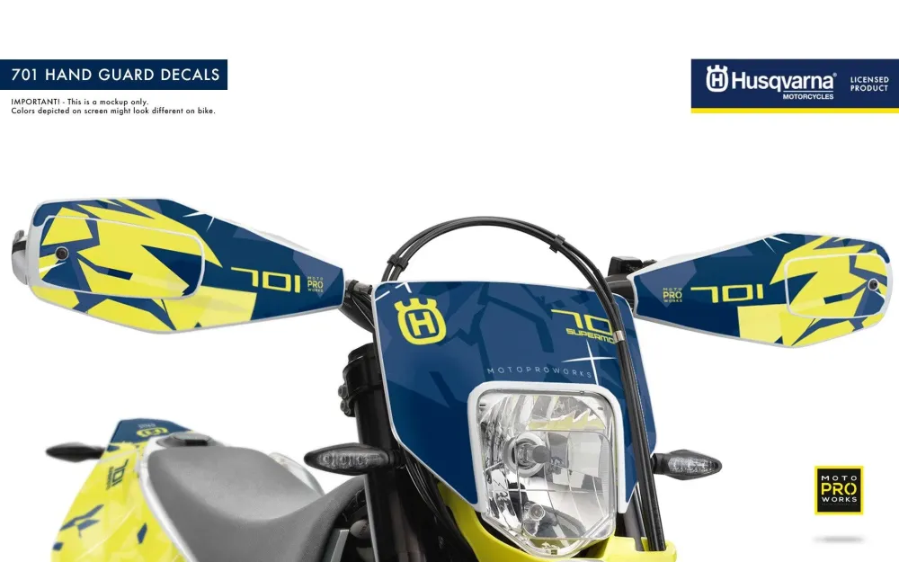 Husqvarna 701 GRAPHICS - "Flake" (Geel/Blauw)