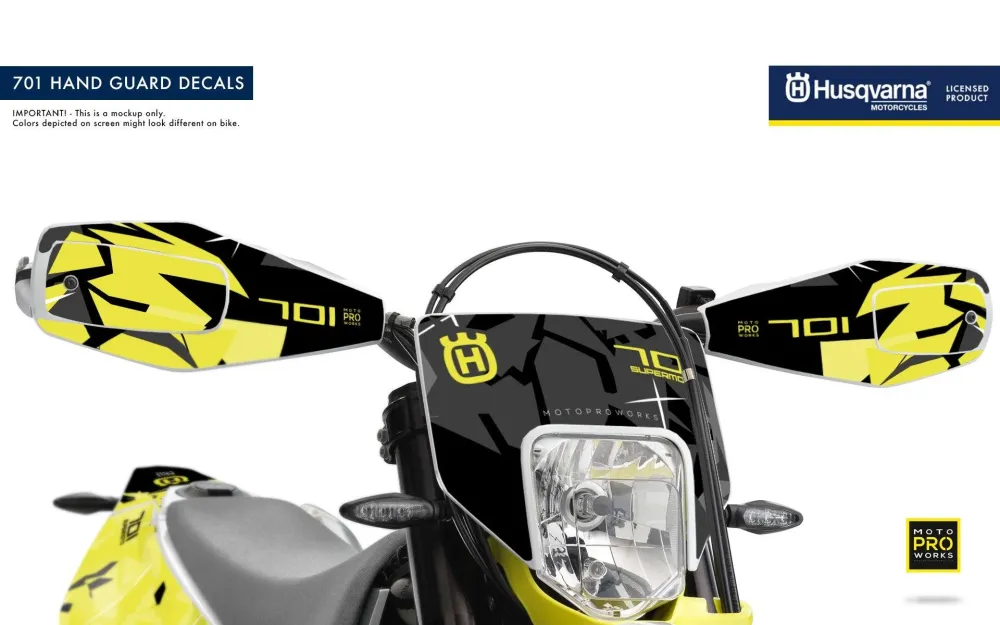 Husqvarna 701 GRAPHICS - "Flake" (Geel/Zwart)