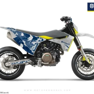 Husqvarna 701 GRAPHICS - "Flake" (Grijs/Blauw)