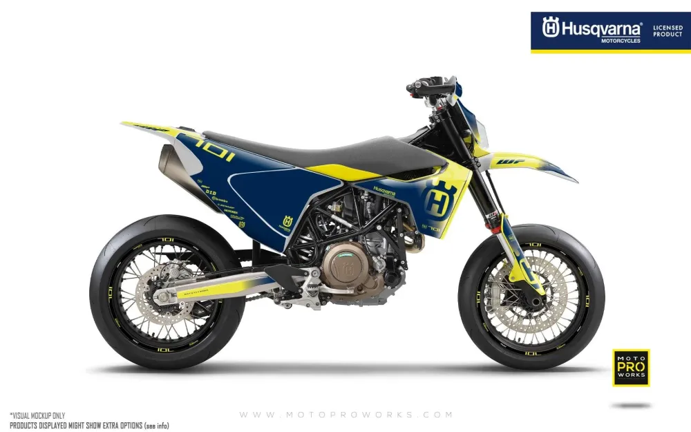 Husqvarna 701 GRAPHICS - "Ghost" (Geel/Blauw)