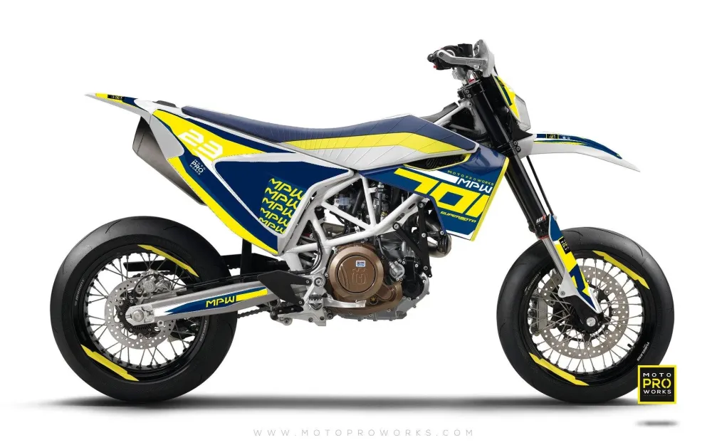 Husqvarna 701 GRAPHICS - "SEVENOH" (Blauw/Geel)