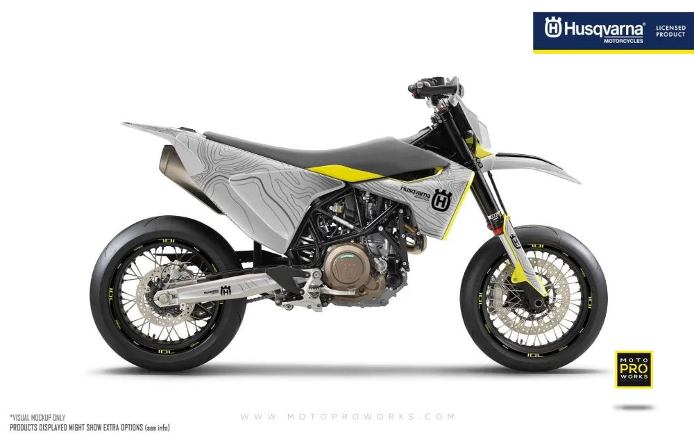 Husqvarna 701 GRAPHICS - "Topography" (Grijs)