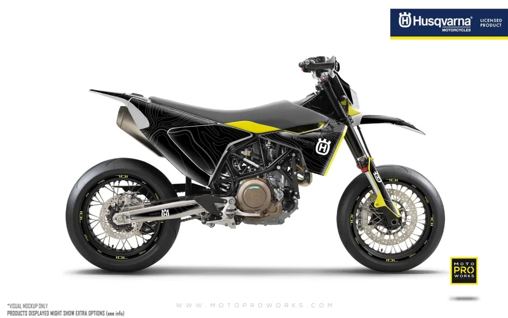 Husqvarna 701 GRAPHICS - "Topography" (Wit/Zwart)