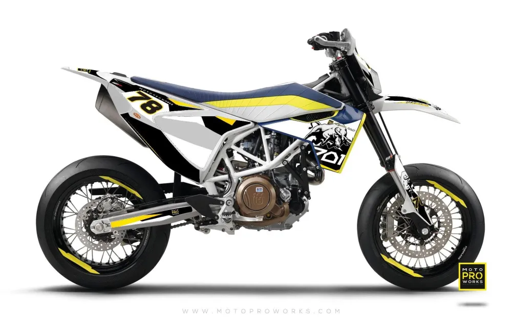 Husqvarna 701 GRAPHICS - "TORO" (zwart/wit)