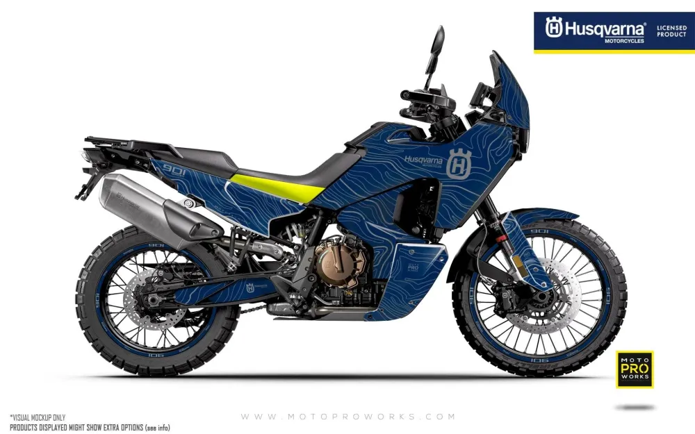 HUSQVARNA Norden 901 GRAPHICS - "Topography" (Blauw)