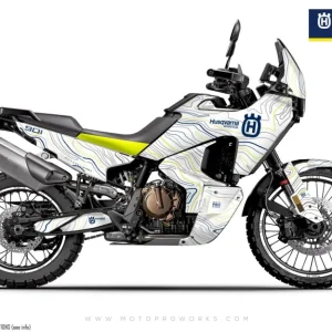 HUSQVARNA Norden 901 GRAPHICS - "Topography" (Wit/Blauw/Geel)