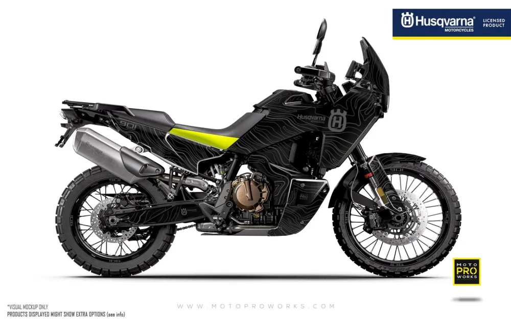 HUSQVARNA Norden 901 GRAPHICS - "Topography" (Zwart)