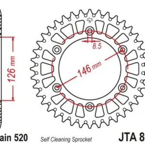 Rear sprocket JT SPROCKETS Aluminium Standard - 520
