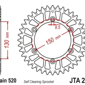Rear sprocket JT SPROCKETS Aluminium Standard - 520