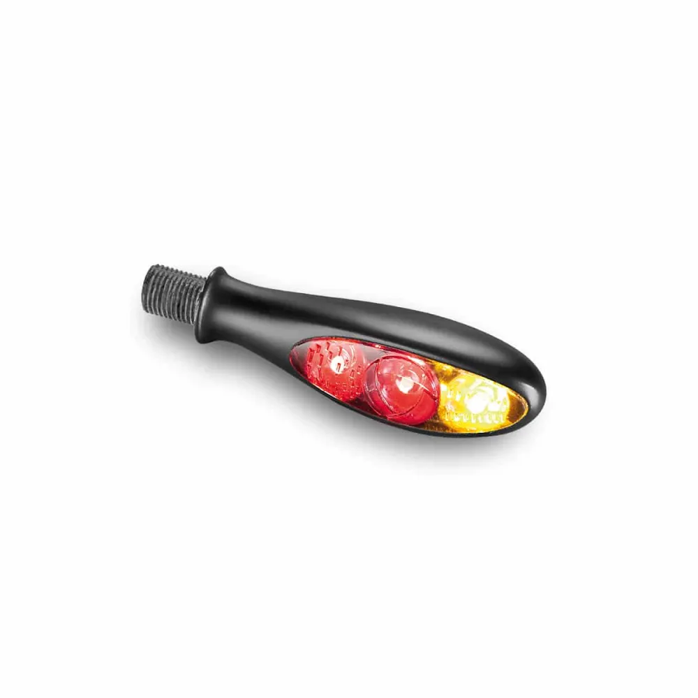 Kellermann Micro S DF Dark 3 1 Mini LED Motorfiets Achterlicht / Richtingaanwijzer