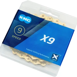 KMC X9 Ti-N ketting 9-speed goud