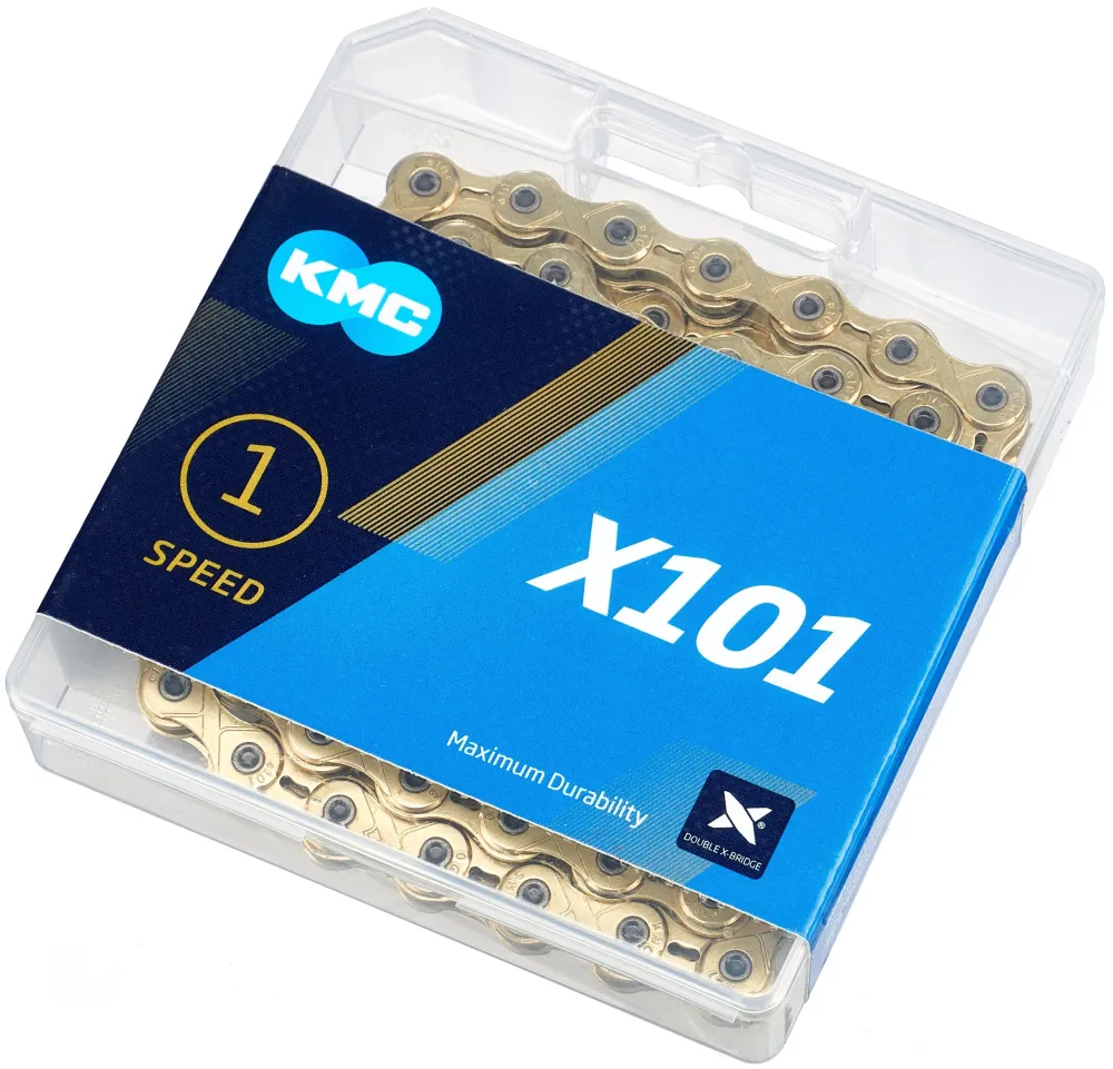 KMC X101 Ketting 1-speed goud