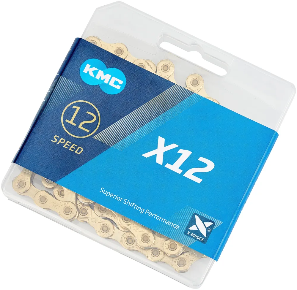 KMC X12 Ti-N ketting 12-speed goud
